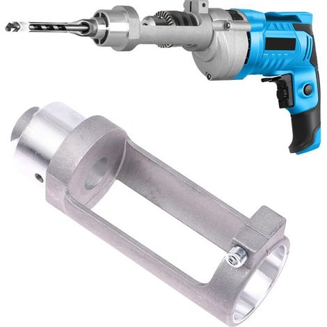 Adaptateur de foret à trou carré, adaptateur de foret en alliage d'aluminium, outil de forage à mortaise pour perceuse manuelle, travail du bois (1/5)