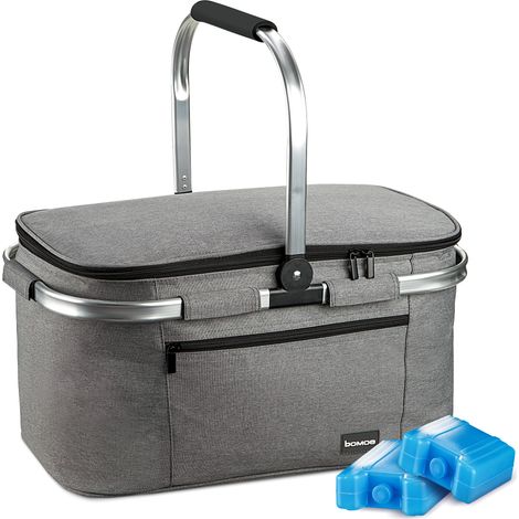 bomoe Kühltasche Picknickkorb faltbar IceBreezer K47 47x27x26cm 32 Liter inkl. 2 Kühlakkus