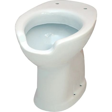 Vaso per disabili con scarico a pavimento in ceramica bianco