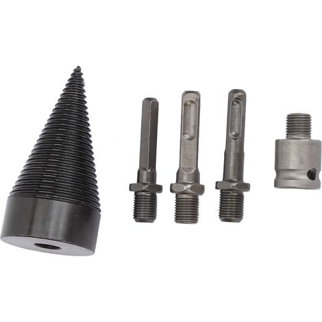 Lot de 5 Forets Fendeurs de Bûches en Acier, Embouts de Perçage pour Bois 50mm, Vis à Bois Amovibles (1/5)