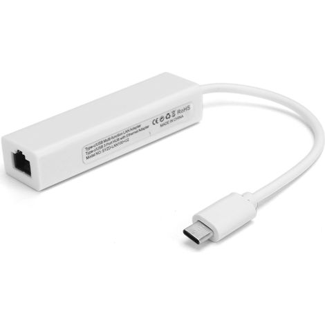 Adaptateur RJ45 USB-C vers Ethernet 100M pour Windows, Mac OS X, compatible avec cartes réseau USB 2.0 (1/5)