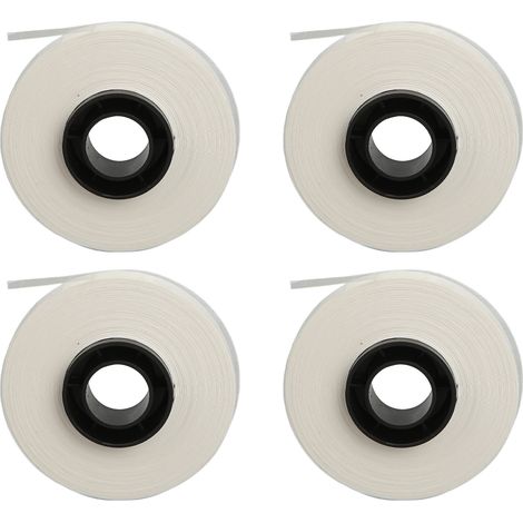 Ruban adhésif pour étiqueteuse 4 rouleaux, 8m x 5mm, blanc, compatible MAX LM370 LM380 LM390, bandes autocollantes de remplacement (1/5)