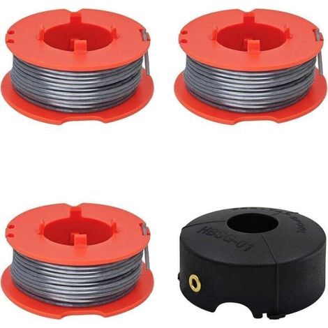 Bobine de fil rechange pour Bosch ART 23/26/30 Combitrim Easytrim Coupe-Bordure,Bobine per tagliabordi in Nylon pour Bosch F016800175 (3 Bobines + 1 Capuchon) (1/4)