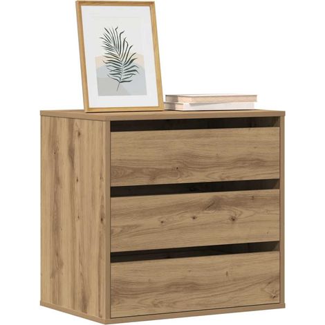 Corner Chest of Drawers Artisian Oak 60x41x58 cm Engineered Wood vidaXL