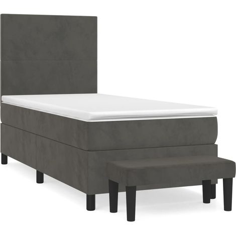 Maison Exclusive - Boxspringbett mit Matratze Dunkelgrau 80x200 c