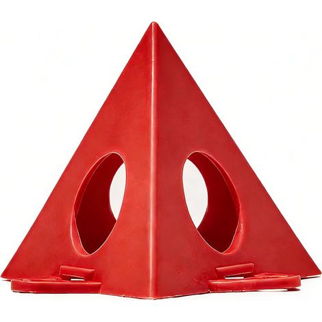 Cadre de support triangulaire en bois pour peinture en aérosol (rouge, 1 pièce) Peinture en aérosol triangulaire pyramidale, cadre de support en bois, patins de protection, huile de travail du bois co (1/5)