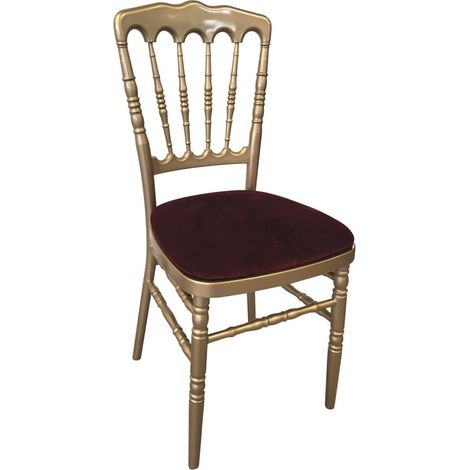 Chaise NAPOLEON Premium Polypropylène Doré - lot de 8 - Prodirest