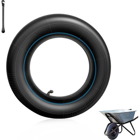Chambre à air Remorque, 3,50/3.00-8" Pneu Brouette Tubes Intérieurs de Remplacement avec Valve Courbée Chambres à air de Roue Brouette pour Diable, Chariot à Main, Chariot de Jardin (1/5)