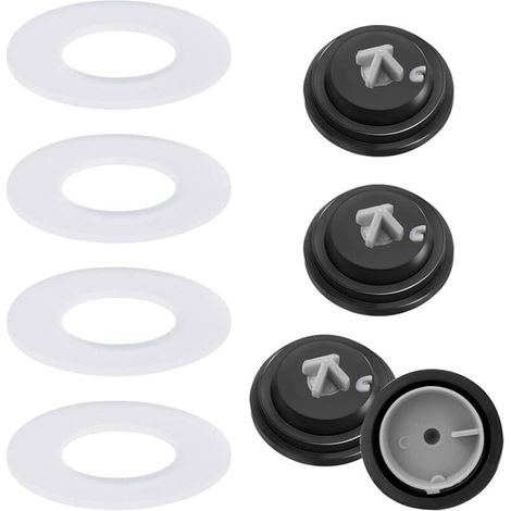 8 pièces 4× Membrane pour Robinet Flotteur SIAMP 4× Rondelle de Soupape de Chasse Flotteur Chasse d'eau wc citerne à membrane rondelles à membrane à entrée latérale pour citernes (1/4)