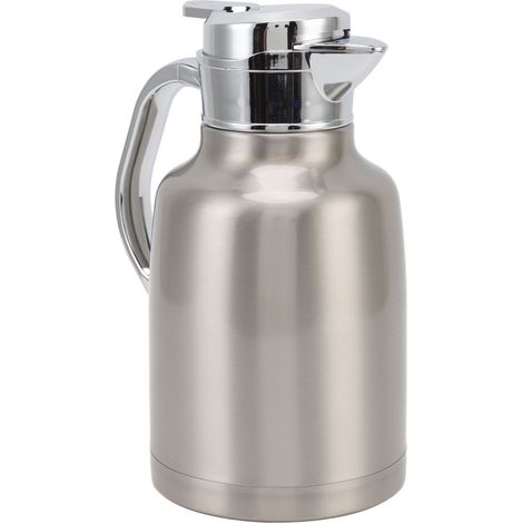 Théière isotherme en acier inoxydable 304, cafetière isolée, pot de bienvenue pour hôtels et restaurants, couleur argent (1/5)