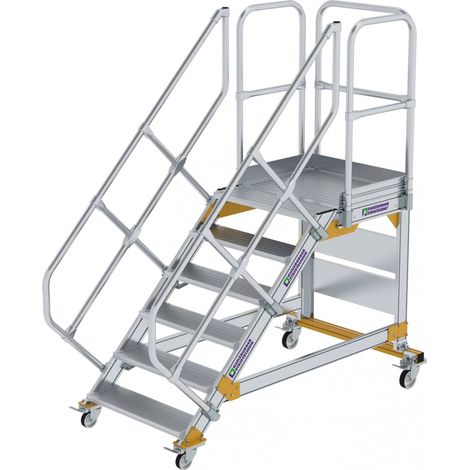 MUNK Plattformtreppe fahrbar 45° Stufenbreite 800mm 6 Stufen (1/2)