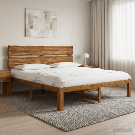Cama doble con cabecero ROSTOCK Natural 180 x 200 cm (1/5)