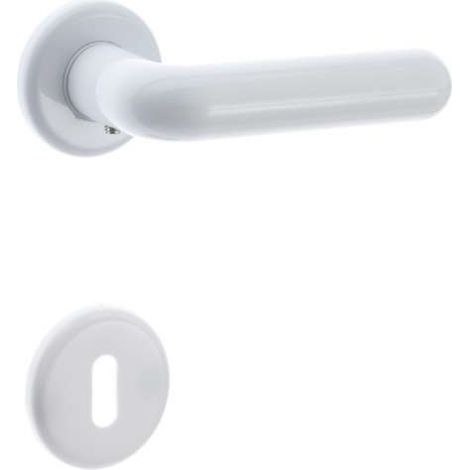 Maniglia nylon bianco con rosette
