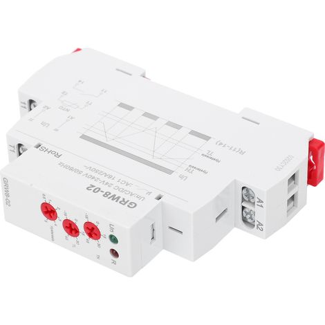 Thermostat de régulation GRW8-02 sur rail DIN avec sonde test, alimentation AC/DC 24V-240V, contrôleur de température industriel (1/5)