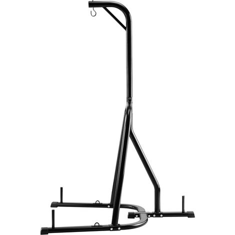 Support de Sac de Frappe sur Pied VEVOR Station de Boxe en Acier Charge Max 65 kg 143x126x208 cm Noir (1/5)