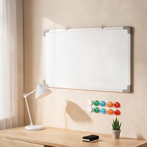 Tableau magnétique effaçable à sec 60 x 45 cm avec accessoires (1/5)