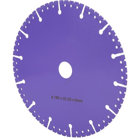 Disque diamant 180mm à vapeur brasée pour découpe carrelage céramique, meule de meulage pour démolition, lame de scie circulaire. (1/5)