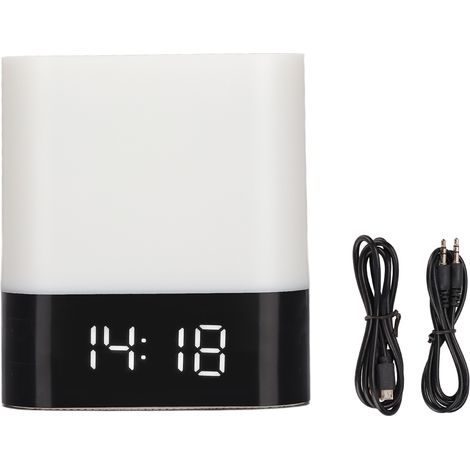 Réveil Bluetooth avec Lampe de Nuit, Commande Tactile et Enceinte LED pour Salon et Chambre (1/5)