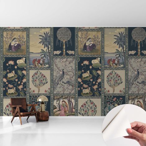 Papier peint autocollant adhésif avec imprimé motifs uniques apparence moderne Scène romantique 416x254 cm (1/5)