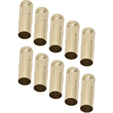 Manchons E14 Tubes Support Lampe Métal Bougies 25x80mm Base Dorée Accessoires Éclairage Lustres Appliques Or (1/5)
