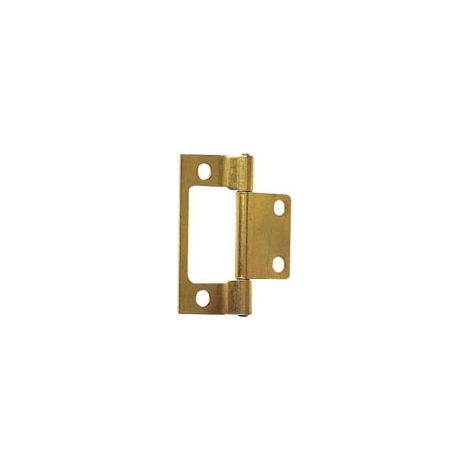 Itar – Charnière pour meuble en acier laitonné – Hauteur 51 mm – Largeur ouverte 40 mm – Pour portes en applique – Charge maximale élevée