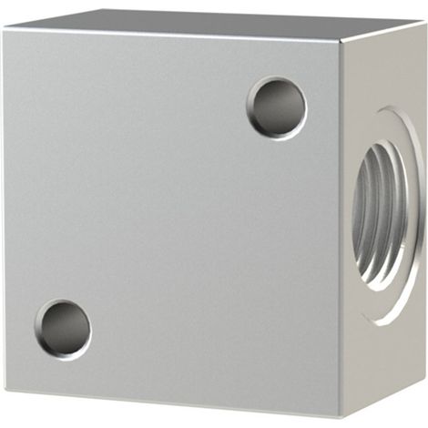 Riegler T-Verteiler, anflanschbar, G 3/8 Aluminium, SW 25 (1/3)