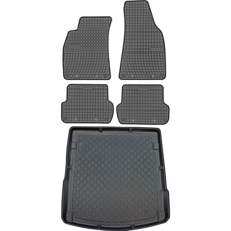 Audi A4 B6 B7 Limousine (2001–2007) – Set: Gummifußmatten + Kofferraummatte
