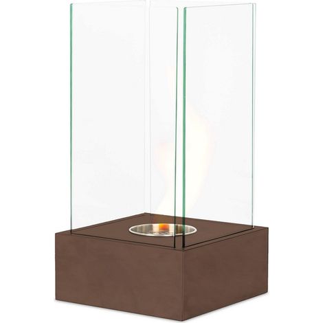 Chimenea de bioetanol moderna óxido 25 x 25 x h 65 cm (1/3)