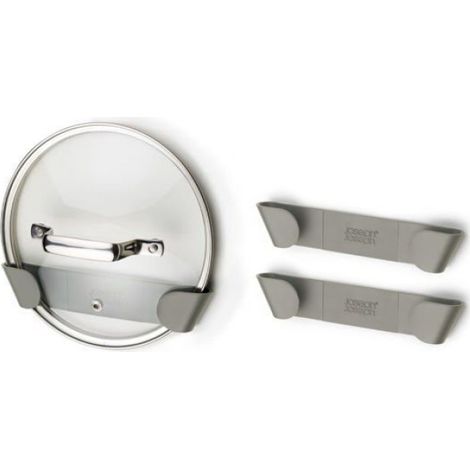 Organisateur De Couvercles - Support Mural Pour Couvercles De 16 À 24 Cm - Fixation Adhésive 3M VHB - Gris - 1 Pièce (1/3)