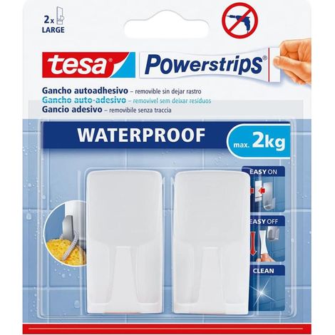 Colgador baño adh reut rect/gde pl bl 2t large waterpro 2 pz (1/5)