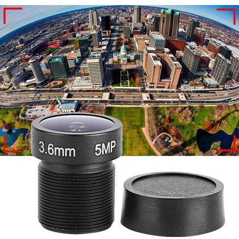 Objectif de caméra de surveillance 5MP grand angle 90° pour système CCTV haute définition (1/5)