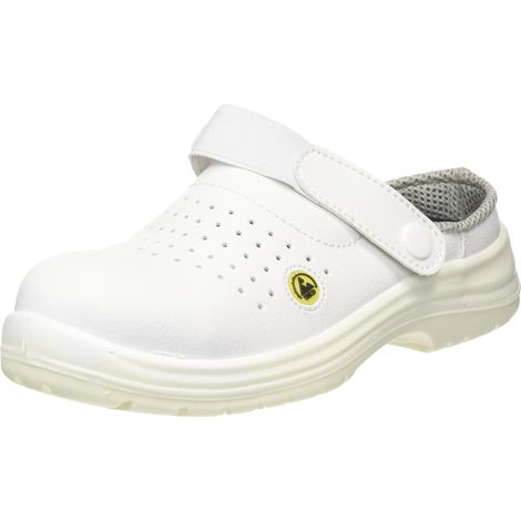 Portwest FC03WHR38 Sandalo di Sicurezza Traforato SB AE ESD in Composito, Bianco, 38