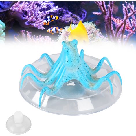 Décoration Aquarium Paysage Artificiel Octopus en Bleu pour Aménagement Marin - AUTRES (1/5)