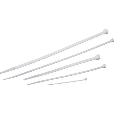Meister 7452480 - Fascette fissacavo, 250 pezzi, nero Bianco (1/5)