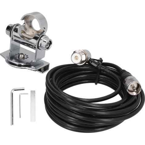 Support antenne mobile, support de montage d'antenne réglable avec patin de protection et clé Allen pour autoradio voiture (1/5)