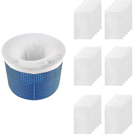 Housse de protection pour panier de filtre de piscine, housse de filtre réutilisable à maille ultra-fine, version collecteur de débris de piscine 0718. (1/5)