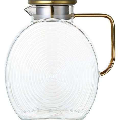 Carafe verseuse en verre, format porte réfrigérateur, multifonctionnelle, avec couvercle, 2500 ml (1/5)