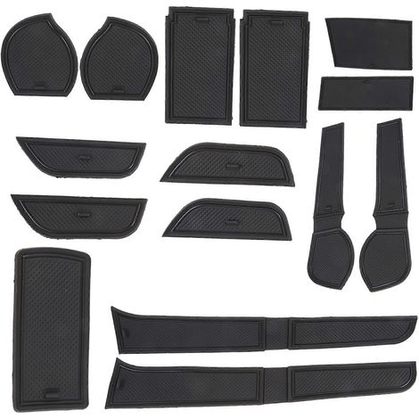 Tapis de porte antidérapants noirs pour Toyota Hilux SR5 4x4 Hilux REVO Hi-Rider (boîte manuelle 2015-2018). (1/5)