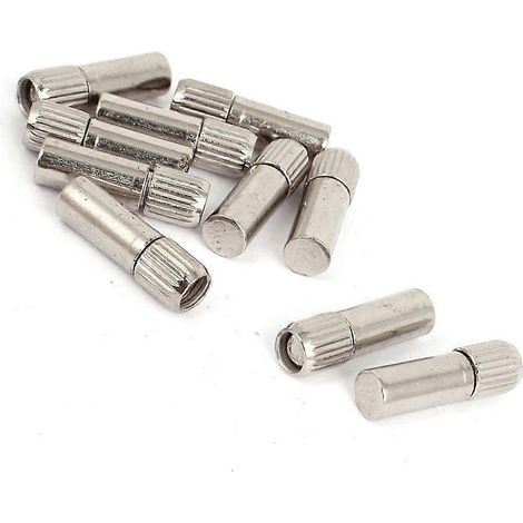 Supports droits pour étagères de meubles et armoires, chevilles et pieds de 6 mm x 20 mm, lot de 10 - FFY (1/2)