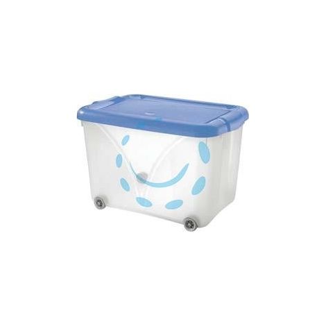CONTENITORE "JUMBO" CON COPERCHIO E RUOTE - cm.58,5x38,5x38h. lt.60