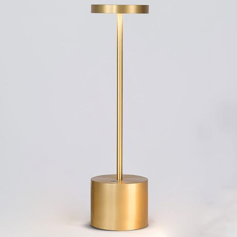 MINKUROW Lampada Da Tavolo Ricaricabile Senza Fili, Lampade Da Scrivania A Led Per Esterni Portatili Usb, Lampada Da Tavolo Dimmerabile Con 3 Livelli Di Luminosità Per Ristorante, Camera Da Letto, Bar (1/5)