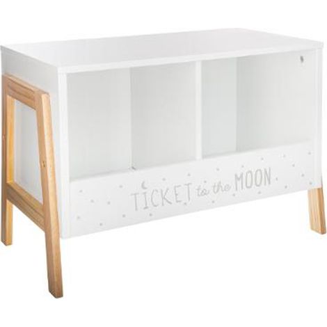 Meuble de rangement 2 casiers en MDF coloris blanc - Dim : L.60 x l.30 x H.40 cm -PEGANE- (1/3)