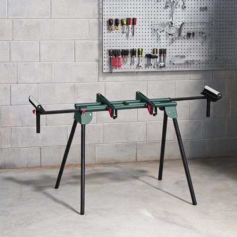 Support scie à onglet métal pliable avec rouleaux extensibles 94 (1/5)