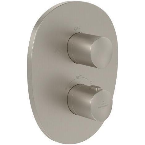 Termostato da incasso VB Antao 2-vezze 184x221x134mm Nichel spazzolato opaco