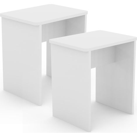 Juego de 2 asientos Taburete Mesa lateral Esal 45x40x30 - VCM