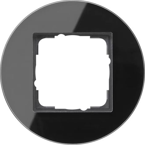 Gira Studio Rahmen Abdeckung Glas schwarz 11 cm (1/2)