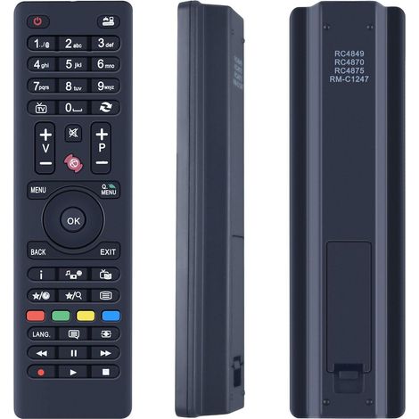 Télécommande de rechange pour TV Clayton CL32DLED16B, CL32DLED19, CL22LED16B, CL39DLED16B, CL40DLED16B et CL49DLED16B