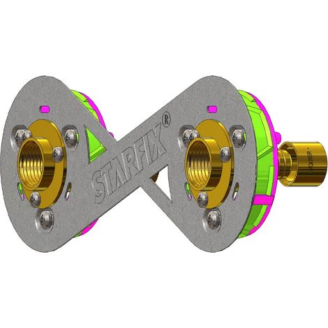 Sortie de cloison STARFIX 150 PER à glissement Ø 12 - F1/2" (15/21) droite - Anquier