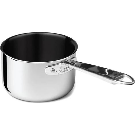 AGNELLI Casseruola Alta Aluinox 2ply Antiaderente con 1 Manico D 16 Cm