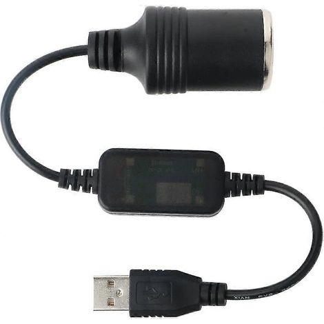 Adaptateur allume-cigare USB A mâle vers femelle 12 V, prise allume-cigare femelle pour voiture (1/5)